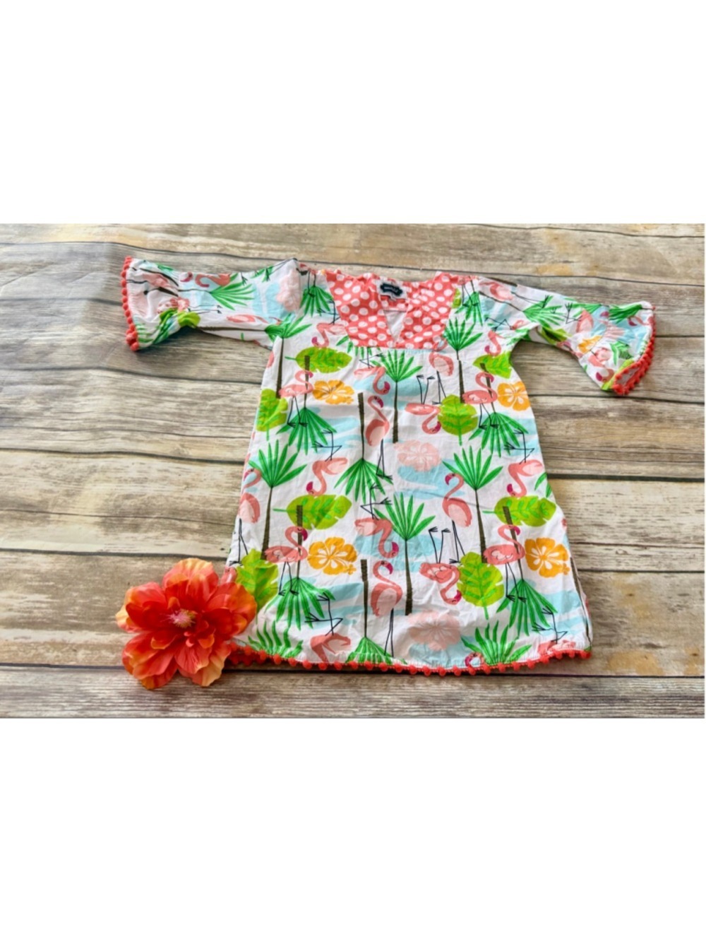 MUDPIE FLAMINGO DRESS-5T